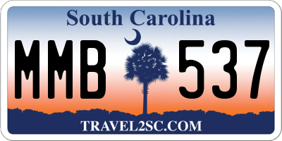 SC license plate MMB537