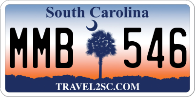 SC license plate MMB546