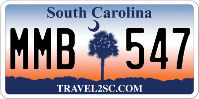 SC license plate MMB547