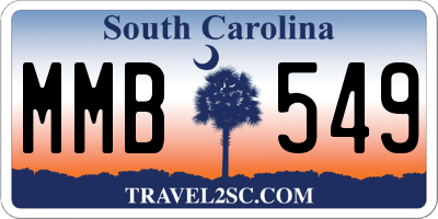 SC license plate MMB549