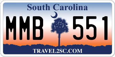 SC license plate MMB551