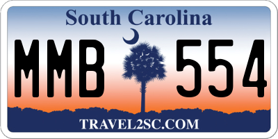 SC license plate MMB554