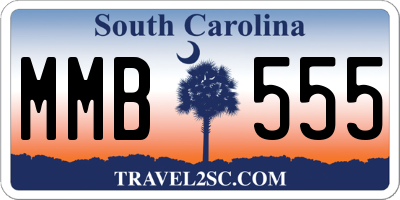 SC license plate MMB555