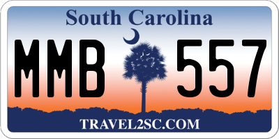 SC license plate MMB557