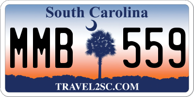 SC license plate MMB559