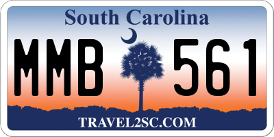 SC license plate MMB561