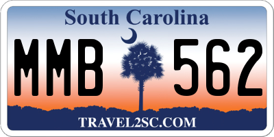 SC license plate MMB562