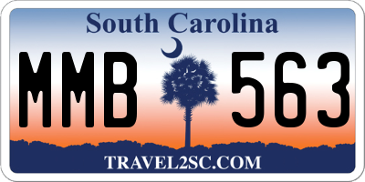 SC license plate MMB563