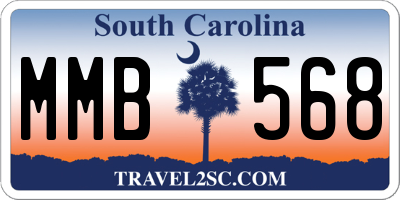 SC license plate MMB568