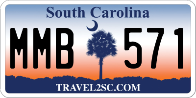 SC license plate MMB571