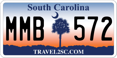 SC license plate MMB572