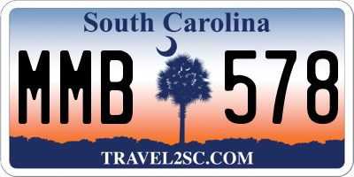 SC license plate MMB578