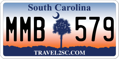 SC license plate MMB579