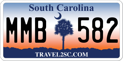 SC license plate MMB582