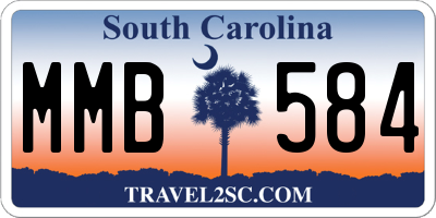 SC license plate MMB584