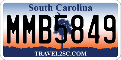 SC license plate MMB5849