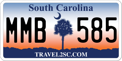 SC license plate MMB585