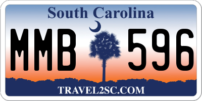 SC license plate MMB596