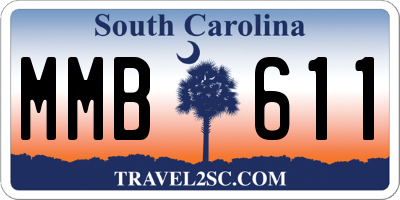 SC license plate MMB611