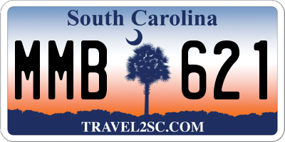 SC license plate MMB621