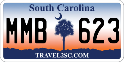 SC license plate MMB623