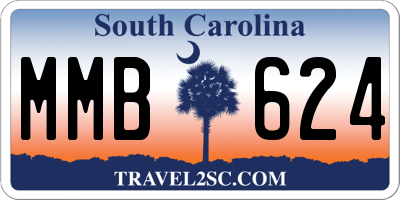SC license plate MMB624