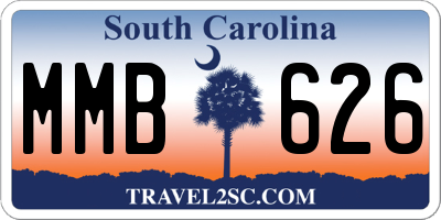 SC license plate MMB626