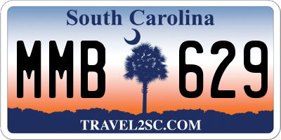 SC license plate MMB629