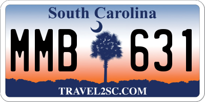 SC license plate MMB631