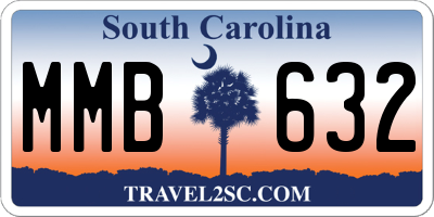 SC license plate MMB632