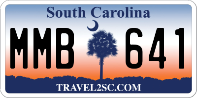 SC license plate MMB641