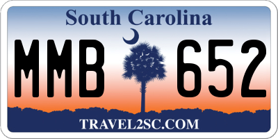 SC license plate MMB652