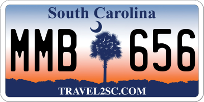 SC license plate MMB656