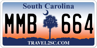 SC license plate MMB664