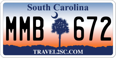 SC license plate MMB672