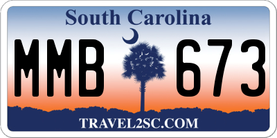 SC license plate MMB673
