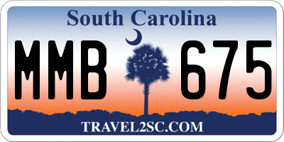 SC license plate MMB675