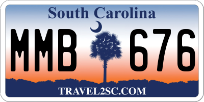 SC license plate MMB676