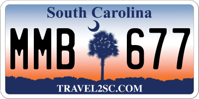 SC license plate MMB677