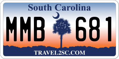 SC license plate MMB681