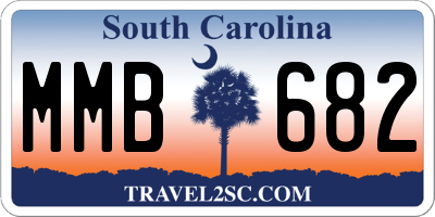 SC license plate MMB682