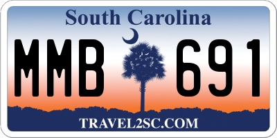 SC license plate MMB691
