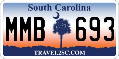 SC license plate MMB693
