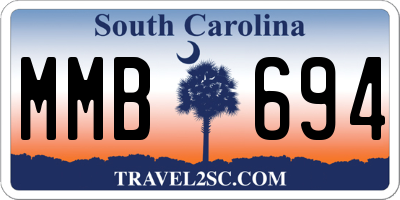SC license plate MMB694