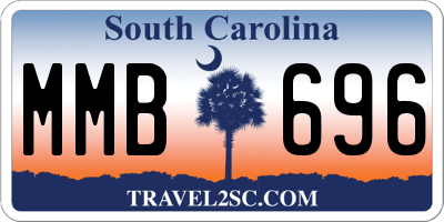 SC license plate MMB696