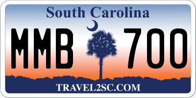 SC license plate MMB700