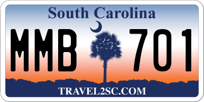 SC license plate MMB701
