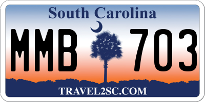 SC license plate MMB703