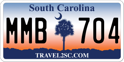SC license plate MMB704