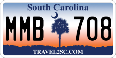 SC license plate MMB708